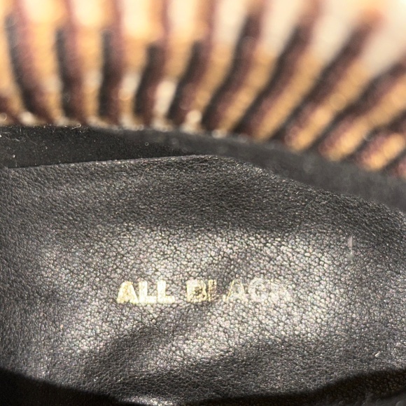 ALL BLACK🖤Camo 2" Flatform Sock Boot COOL military chic 9.5 BoHo Grunge GI Jane - Picture 11 of 12